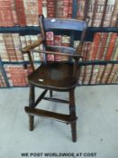 A Windsor child's highchair (H78cm)