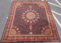 A red and blue ground rug (Approx 32 x 275cm)