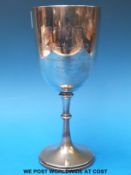 An early 20thC goblet or trophy cup, London 1904,