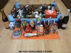 A collection of approximately 60 bottles of novelty miniature spirits and liquors to include