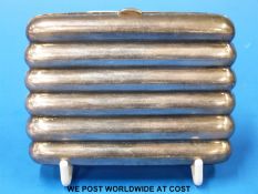 A hallmarked silver cheroot case with gilt interior (89g)