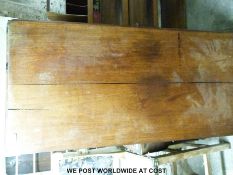 A set of three Victorian mahogany table leaves (two ends, one middle,