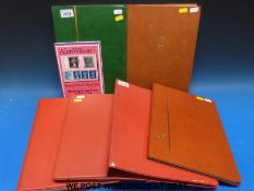Three part-filled stockbooks of GB Machin stamps and three ring binders of detailed guidance notes