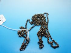 A yellow metal belcher chain marked 9ct gold (33.