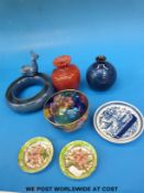 A pair of Porsgrund Norway pin dishes, various Maling items,