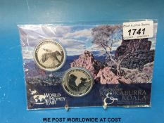 Two Perth mint 'kookaburra and koala' limited edition 0754/5000 silver one dollar coins in sealed