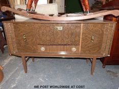 A retro sideboard (height 79cm width 136cm depth 43cm)
