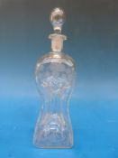 A Georgian engraved sherry decanter