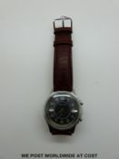 Russian Poljot gentleman's automatic wristwatch with black face,