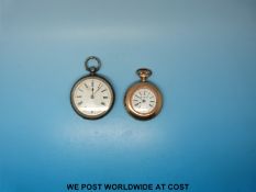 Bijou Watch Company keyless fob watch in gold plated case together with a continental silver