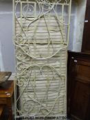 A 19thC wrought iron folding bed