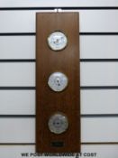 A three dial compendium barometer with plaque for Tyler's Ltd Stroud to the mount (local interest)