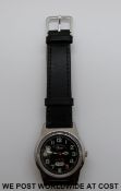 West End Watch Co Sowar gentleman's automatic wristwatch with black face,