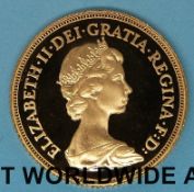 An 1983 cased gold proof full sovereign with certificate