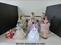 A collection of Coalport figurines,