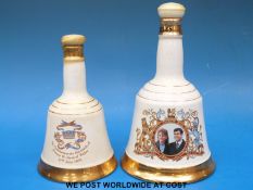Bell's whisky Prince Andrew marriage commemorative bell 75cl together with a Prince William 50cl