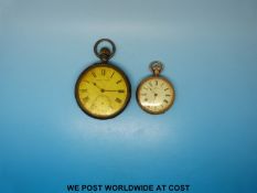 Gabriel of London silver cased keyless gentleman's pocket watch, hallmarked Birmingham 1885,