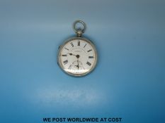 J G Graves Sheffield 'The Express English Lever' silver pocket watch,