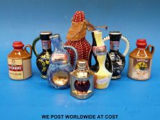 Eight alcohol miniatures to include Cherry Drioli,