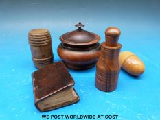 1818 Reflection for every day in the month miniature leather bound book,