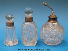 Three silver-mounted dressing table items