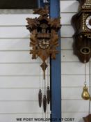 A three-train  Black Forest cuckoo clock with musical hour and half-hour,