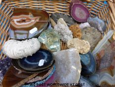 A quantity of mineral samples, agate,