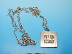 Two silver chains and silver ingot