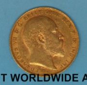 A 1904 cased Edward VII gold full sovereign