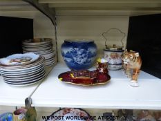 A large collection of collectors' plates including Wedgwood Peter Rabbit,