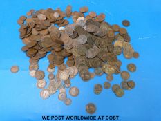 A quantity of Georgian and later copper coinage including Charles II examples