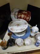 Mixed ceramics and glass including Royal Doulton vase Meissen teapot, Wedgwood Tonquin plate,