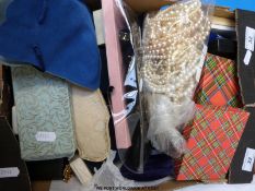 A collection of costume jewellery to include faux pearls, brooches,