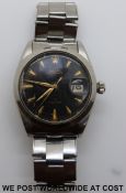 Rolex Oysterdate Precision gentleman's wristwatch with black face,