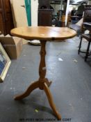 A pine shelf unit and side table