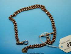 A 9ct gold graduated Albert chain (63.