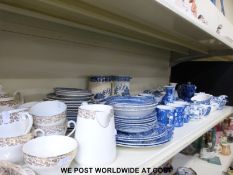 A quantity of china to include blue and white and a Royal Adderley tea set