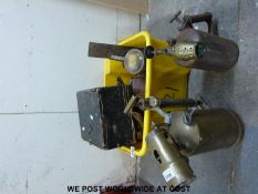 A collection of vintage tools to include woodworking planes, screwdrivers,