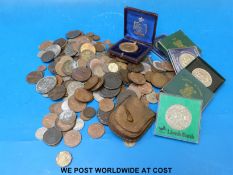 A collection of UK coinage, George III onwards, but includes a very worn George II example.