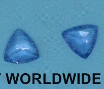 A matching pair of tanzanite measuring 1.