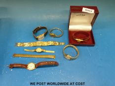 A large collection of vintage ladies wristwatches.