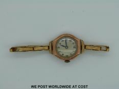 Two 9ct gold cased ladies wristwatches