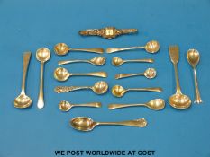 An Effee ladies cocktail watch with silver case and strap together with fourteen Victorian and