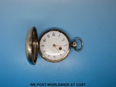 Brookhouse of Derby late 18thC full hunter pocket watch, hallmarked 1798,
