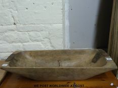 An antique elm trough / bowl,