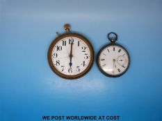 F Manning of Worcester gentleman's fusee open faced pocket watch in silver case hallmarked London