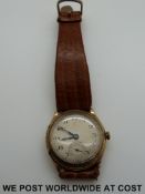 A Cyma 9ct gold wristwatch