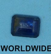 An emerald cut kyanite measuring 2.