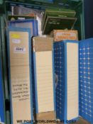 A box of stamps including stockbooks, packets, loose, tins, sheets,