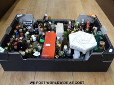 An assortment of approximately 70 alcohol miniature liqueurs,